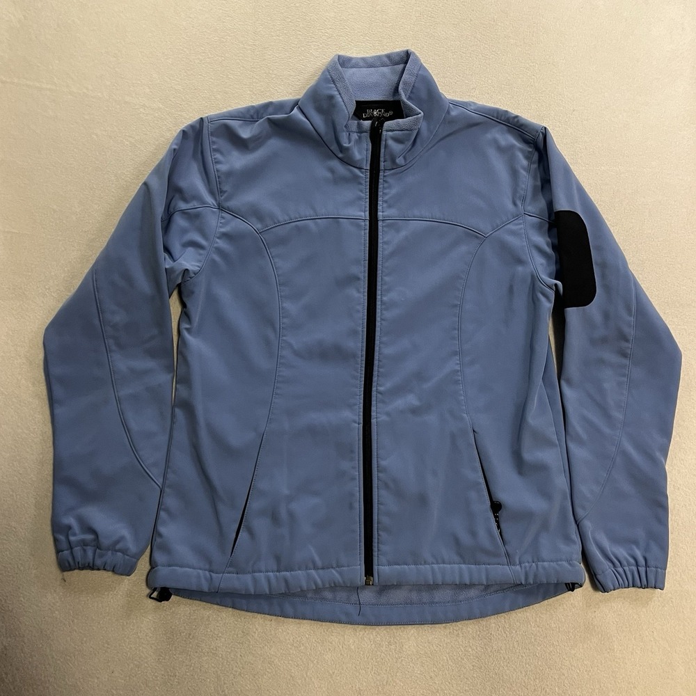 BLACK DIAMOND Jacket Women's Size Medium Blue Long Sleeve Full Zip Moto Neck